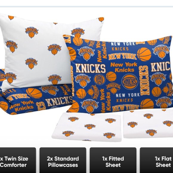 FOCO NBA Bucks Team Logo Bed in a Bag Comforter, Sheets, Pillow Cases - Picture 9 of 10